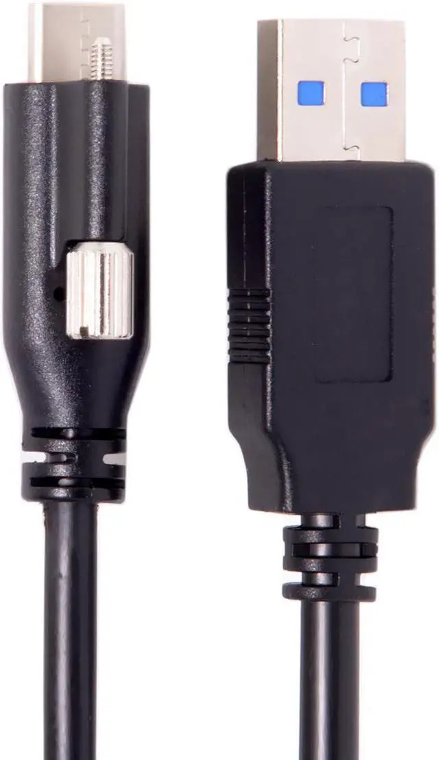 Main image of Chenyang USB 3.1 Type-C Locking Connector to Standard USB3.0 Data Cable 1.2m With Panel Mount Screw