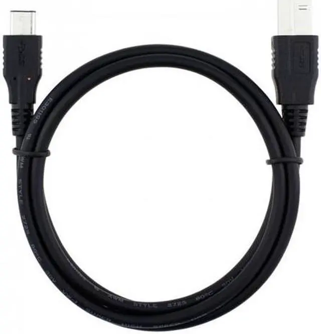 Alt view image 4 of 4 - CHENYANG USB-C USB 3.1 Type C Male Connector to USB Standard B Male Data Cable for Apple Macbook & Laptop Black UC-225-BK