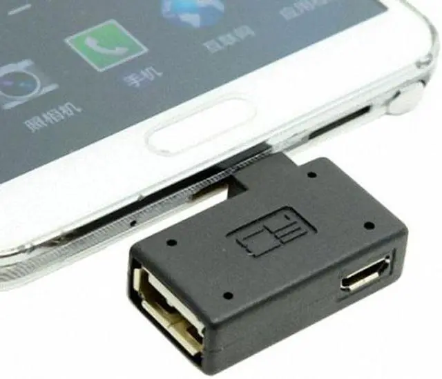 Alt view image 5 of 7 - CY 90 Degree Right Angled Micro USB 2.0 OTG Host Adapter with USB U2-241-RI