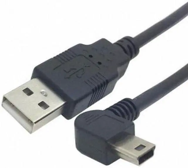 Alt view image 2 of 5 - Cablecc 5pin Mini USB type Male Left Angled 90 degree to USB 2.0 male data charge cable 50cm