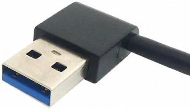 Alt view image 4 of 6 - Cablecc USB 3.0 Type A Male 90 Degree Left Angled to Right Angled Extension Cable Straight Connection 50cm