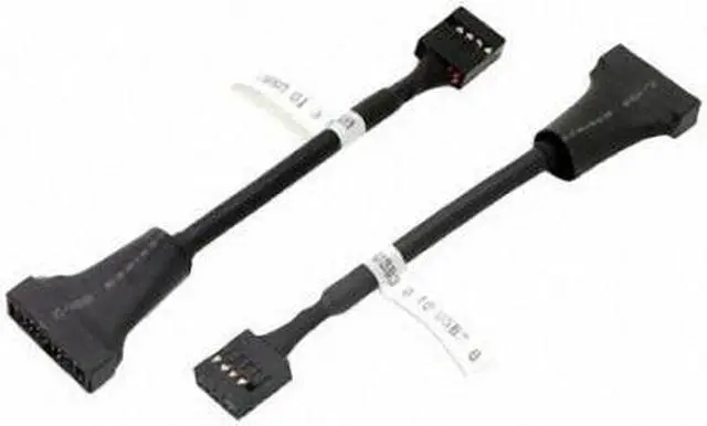 Alt view image 2 of 2 - Cablecc USB 2.0 9Pin Housing male to Motherboard USB 3.0 20pin Header Female cable 0.1m