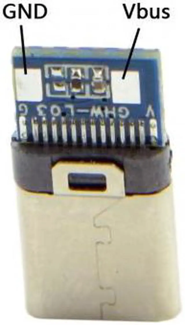 Alt view image 6 of 7 - CHENYANG 5set DIY 24pin USB 3.1 Type C USB-C Male Plug Connector SMT type with 3.5mm SR and Housing Cover U3-350-WH