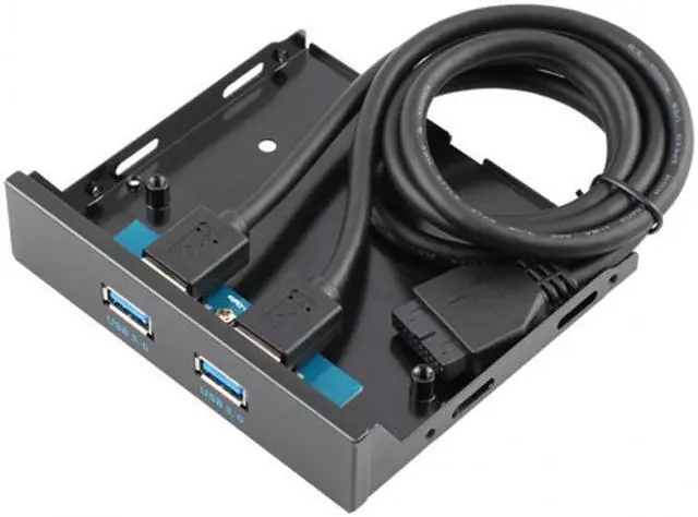 Alt view image 6 of 6 - Cablecc USB 3.0 Dual Port Front Panel to Motherboard 20Pin Connector Cable for PC 3.5" Floppy Bay