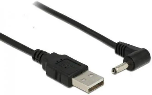 Alt view image 2 of 4 - Cablecc USB 2.0 Male to Right Angled 90 Degree 3.5mm 1.35mm DC power Plug Barrel 5v Cable 80cm