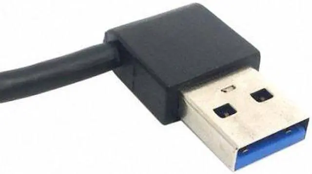 Alt view image 5 of 6 - Cablecc USB 3.0 Type A Male 90 Degree Left Angled to Right Angled Extension Cable Straight Connection 50cm