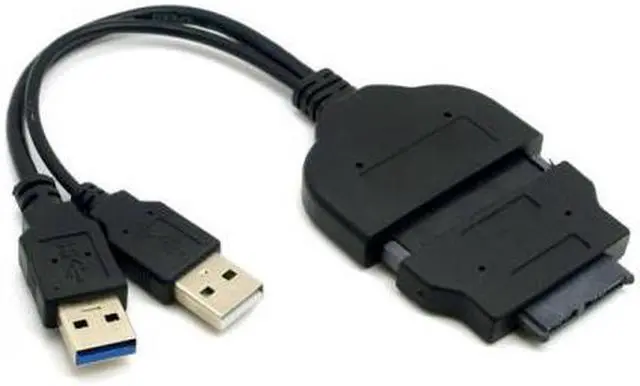 Alt view image 3 of 5 - Cablecc 1set USB 3.0 to SATA 22Pin & SATA to 16Pin Micro SATA Adapter for 1.8" 2.5" Hard Disk Driver With Extral USB Power Cable