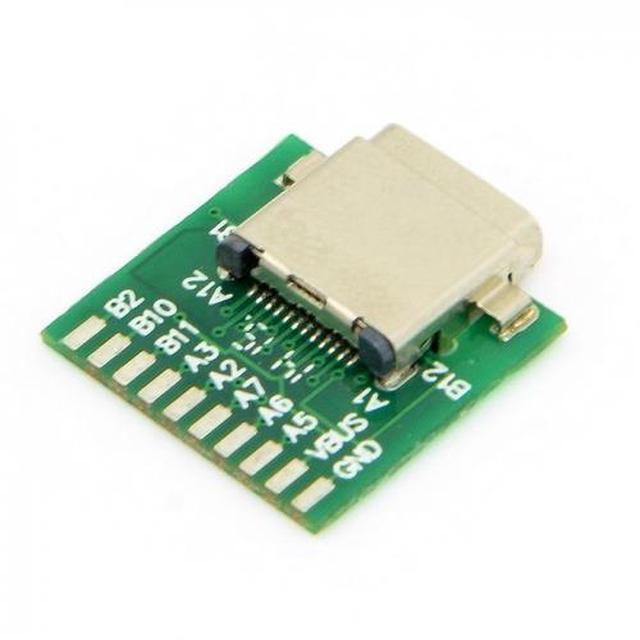 Kit Connettore USB 3.1 Tipo C Maschio E Femmina | 24 Pin SMT Con Scheda PCB Per Saldatura Fai Da Te | Cablecc