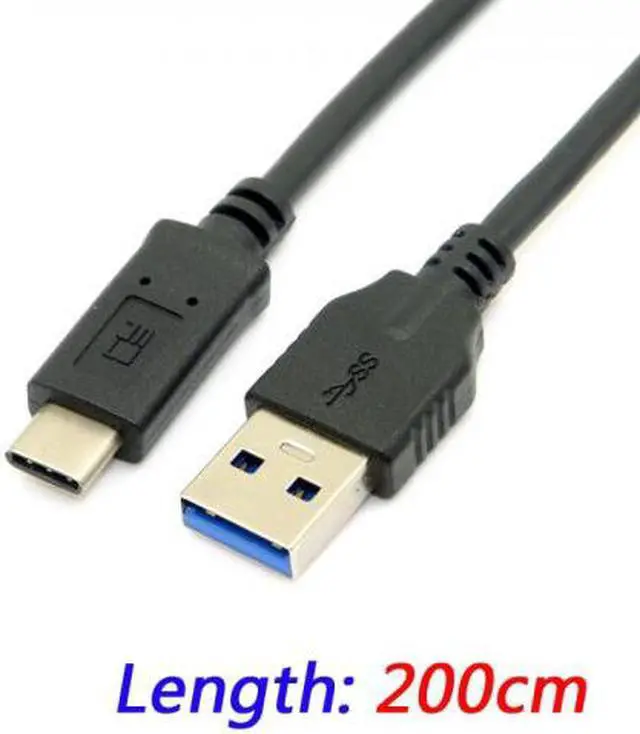 Alt view image 2 of 5 - Cablecc 6ft 2m USB 3.0 3.1 Type C Male Connector to Standard Type A Male Data Cable for Nokia N1 Tablet &Mobile Phone UC-199-BK-2.0M