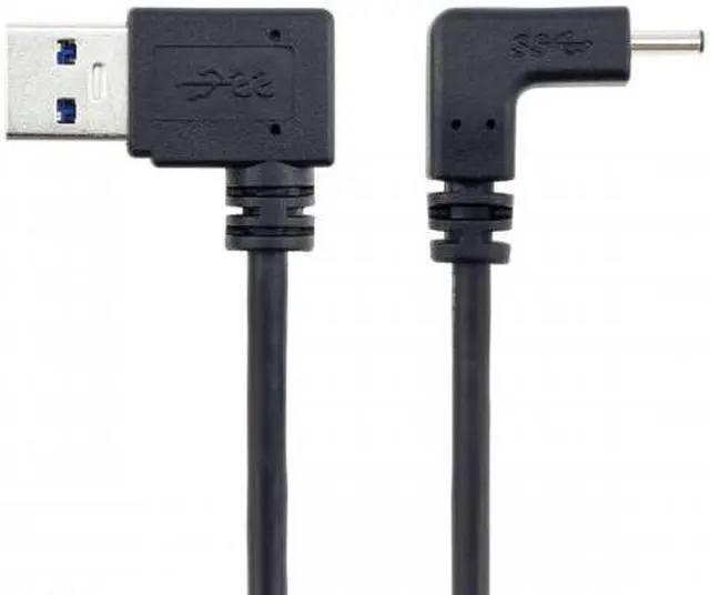 Alt view image 2 of 4 - CHENYANG USB 3.1 USB-C Up & Down Angled to 90 Degree Left Angled A Male Data Cable for Macbook & Tablet & Phone UC-298-LE