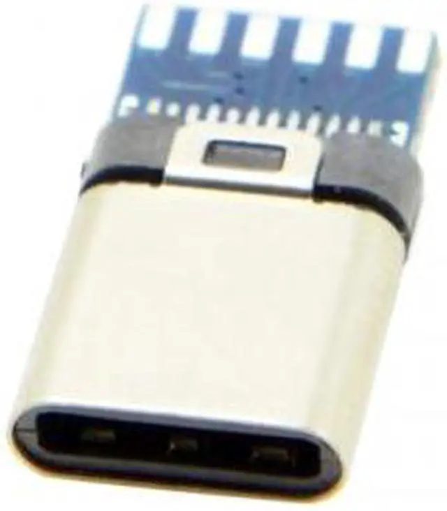 Alt view image 3 of 7 - CHENYANG 5set DIY 24pin USB 3.1 Type C USB-C Male Plug Connector SMT type with 3.5mm SR and Housing Cover U3-350-WH