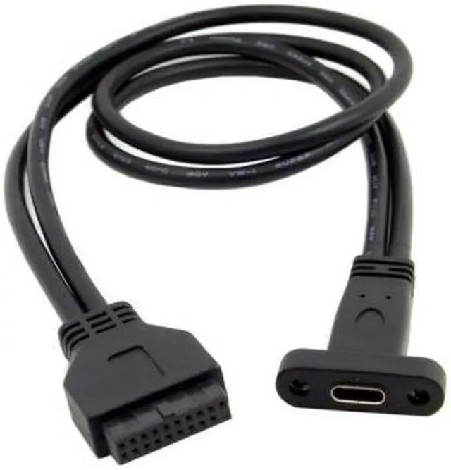 Alt view image 6 of 6 - Cablecc Single Port USB 3.1 Type C USB-C Female to USB 3.0 Motherboard 19pin Header Cable 40cm UC-365-0.4M