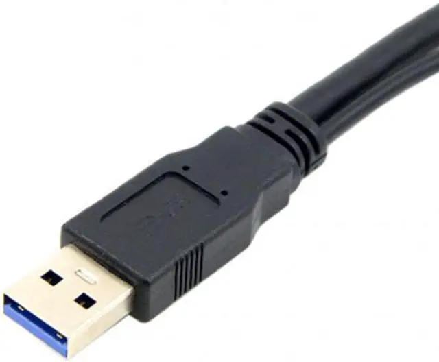 Alt view image 4 of 7 - CHENYANG Black USB 3.0 Male to Dual USB Female Extra Power Data Y Extension Cable for 2.5" Mobile Hard Disk