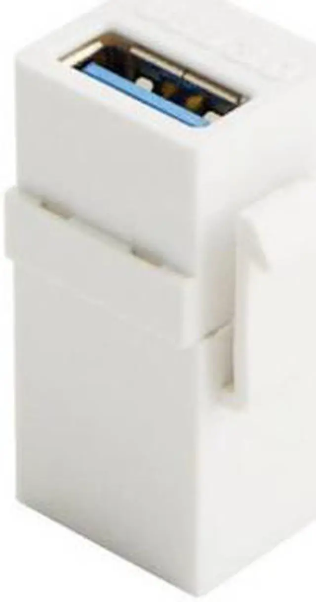 Alt view image 3 of 4 - Cablecc USB 3.0 A Female to A Female Extension Keystone Jack Coupler Adapter for Wall Plate Panel USB Cable