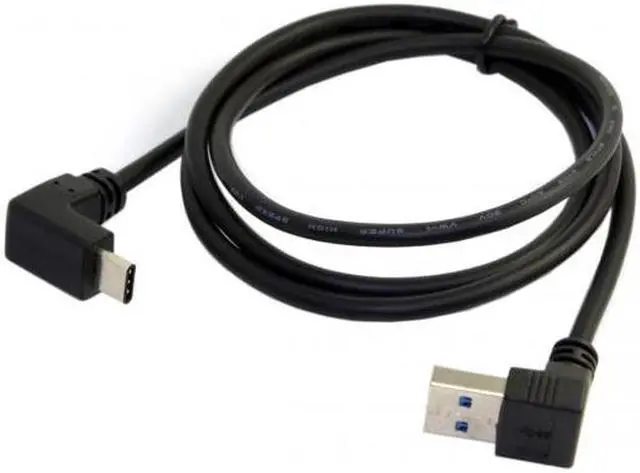 Alt view image 6 of 6 - Cablecc USB 3.1 USB-C Reversible Angled to 90 Degree Up Angled A Male Data Cable for Macbook & Tablet & Phone UC-298-UP