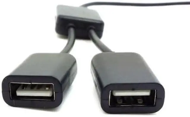 Alt view image 3 of 5 - CHENYANG Black USB 2.0 Dual Ports Hub Cable Bus power For Laptop Macbook Notebook PC & Mouse & Flash Disk