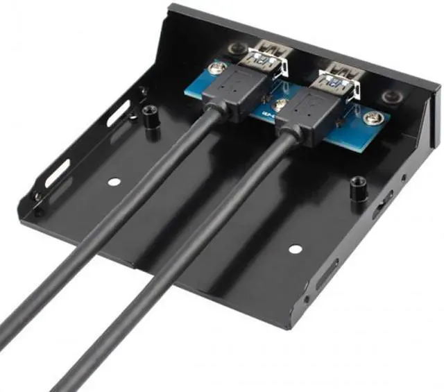 Alt view image 5 of 6 - Cablecc USB 3.0 Dual Port Front Panel to Motherboard 20Pin Connector Cable for PC 3.5" Floppy Bay