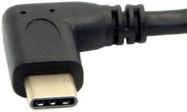 Alt view image 3 of 7 - Cablecc 90 Degree Right Angled USB-C USB 3.1 Type C Male to Female Extension Data Cable for Macbook Tablet 20cm UC-218-RI-0.2M