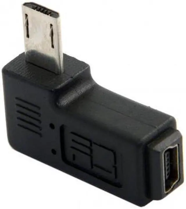 Alt view image 3 of 5 - Cablecc 90 degree right angled MINI USB Female to MICRO USB Male Data sypc power ADAPTER