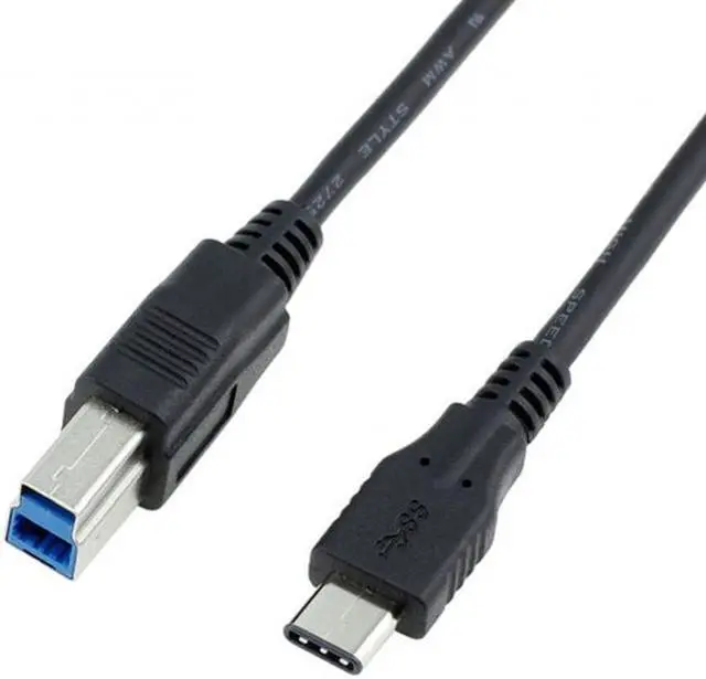 Main image of CHENYANG USB-C USB 3.1 Type C Male Connector to USB Standard B Male Data Cable for Apple Macbook & Laptop Black UC-225-BK