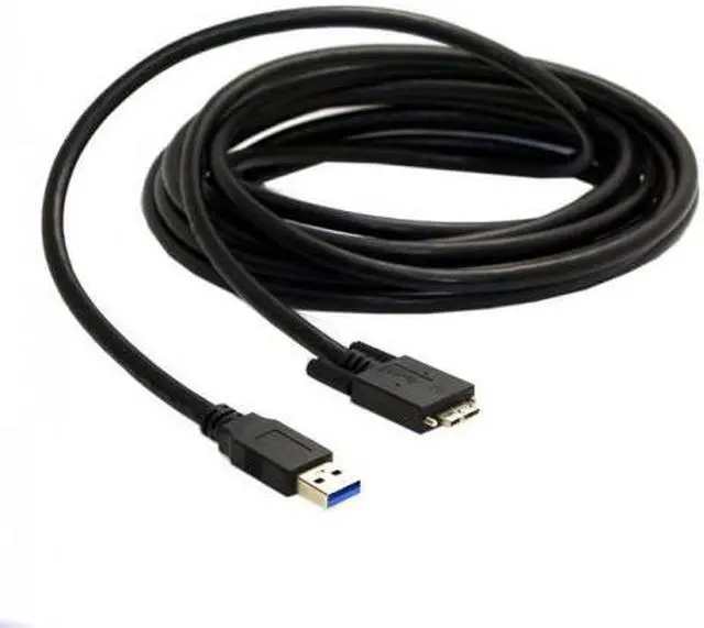 Alt view image 5 of 5 - Cablecc 15ft 5m USB 3.0 A type Cable Male to Micro USB 3.0 B Male with Mount Panel Screws for Hard Disk Mobile Phone