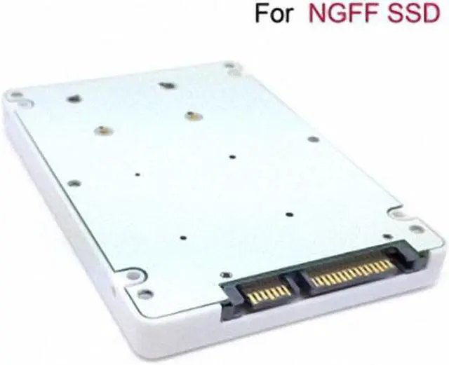 Alt view image 2 of 6 - Jimier USB 3.0 to SATA 22 pin & B+M Key Socket 2 M.2 NGFF (SATA) SSD to 2.5 SATA Adapter Card Adapter with white Case U3-067/SA-104