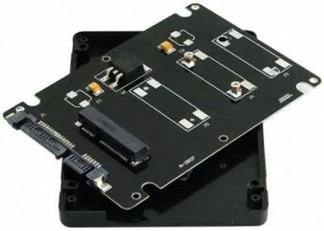Alt view image 3 of 6 - Cablecc  Mini PCI-E mSATA SSD to 2.5" SATA Hard Disk Enclosure Case Converter Adapter for Intel Samsung Asus Black