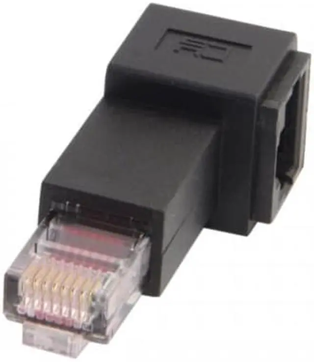 Alt view image 7 of 7 - CHENYANG  Left Angled 90 Degree 8P8C FTP STP UTP Cat 5e Male to Female Lan Ethernet Network Extension Adapter