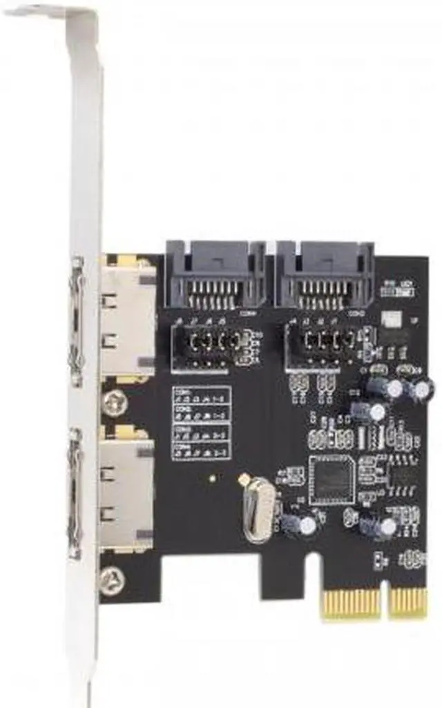 Alt view image 2 of 6 - Cablecc  PCI-E To 4 Ports SATA 3.0 ESATA PCIE SATA3 6Gbps Expansion Card PCI-E Adapter