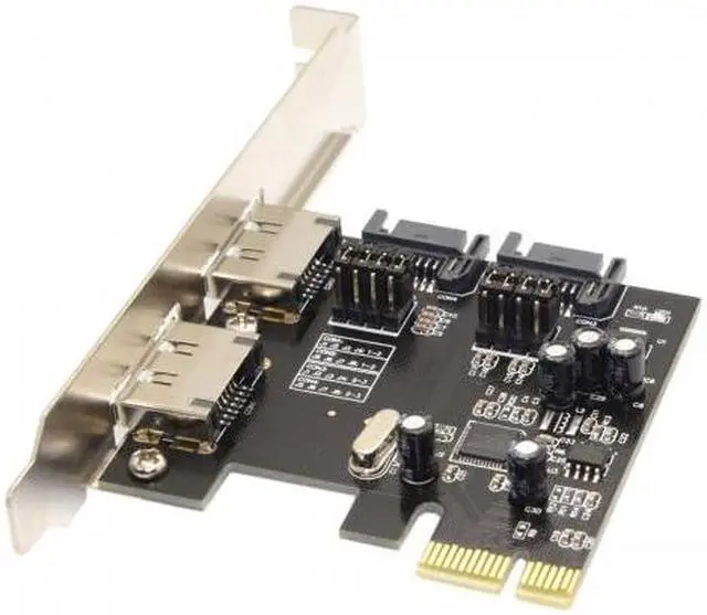 Alt view image 4 of 6 - Cablecc  PCI-E To 4 Ports SATA 3.0 ESATA PCIE SATA3 6Gbps Expansion Card PCI-E Adapter