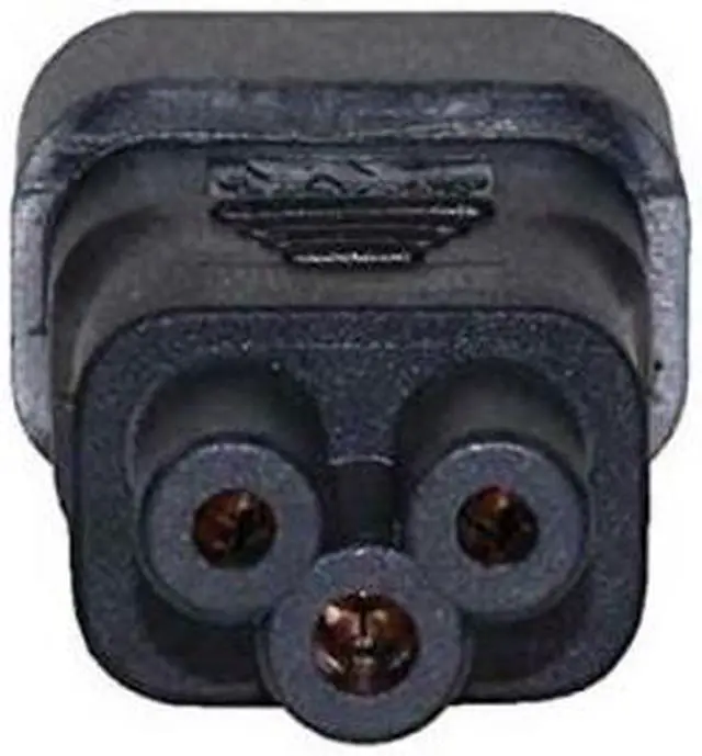 Alt view image 4 of 6 - Cablecc  IEC 320 Adapter 3 Poles Socket C14 to Cloverleaf Plug Micky C5 Straight Extension Power Adapter