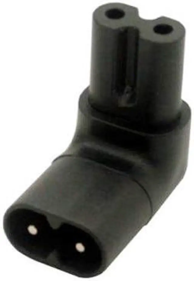 Alt view image 2 of 3 - Cablecc  Figure 8 IEC 320 C7 to C8 90 Degree Up Down Angled Right Angle AC Power Adapter Extension