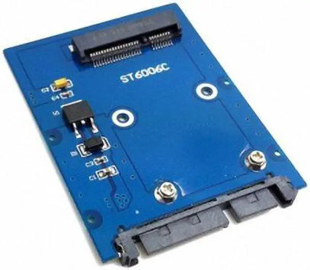Alt view image 3 of 6 - Cablecc  Slim Type Mini PCI-E mSATA SSD to 2.5" SATA 3.0 22pin HDD Adapter Hard Disk PCBA