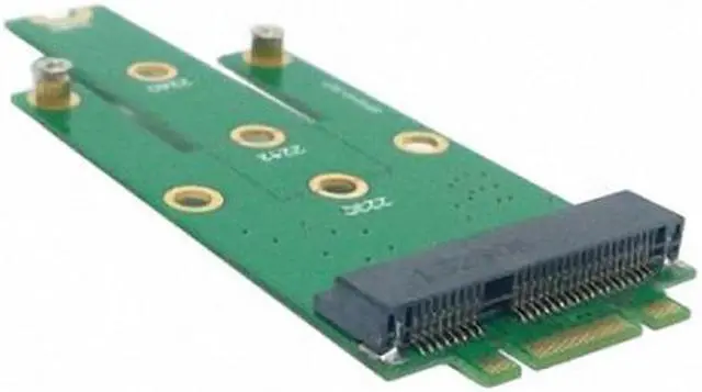 Alt view image 3 of 7 - Cablecc  M.2 NGFF PCI-E 2 LANE Golden Finger Pin to 50mm Mini-PCIE mSATA 18+8 SSD Hard Disk PCBA