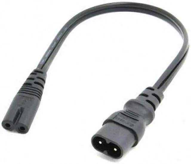 Alt view image 3 of 7 - CHENYANG  IEC 60320 C8 Plug to C7 Receptacle Male to Female Extension Power Supply Main Adapter Cable 30cm