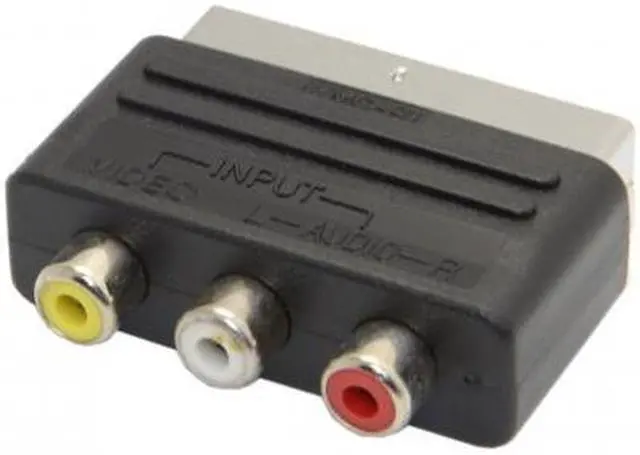 Alt view image 2 of 6 - Cablecc Audio Video Composite 3 RCA AV to Scart 21pin Adapter for  Microsoft Xbox & Europe HDTV