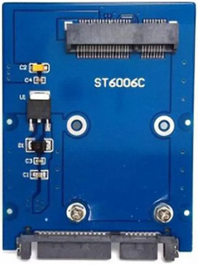 Alt view image 2 of 6 - Cablecc  Slim Type Mini PCI-E mSATA SSD to 2.5" SATA 3.0 22pin HDD Adapter Hard Disk PCBA
