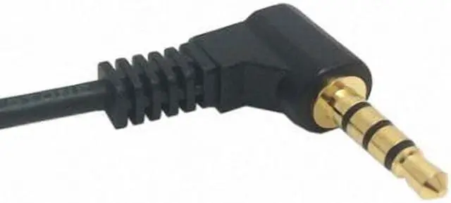 Alt view image 6 of 6 - CHENYANG 90 degree right angled 3.5mm 3poles Audio Stereo Male to Female Extension Cable 10cm Black