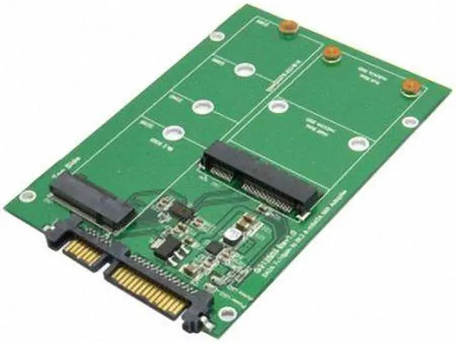 Alt view image 3 of 5 - Cablecc  2 in 1 Combo Mini PCI- E 2 Lane M.2 NGFF & mSATA SSD to SATA 3.0 III Adapter Converter PCBA