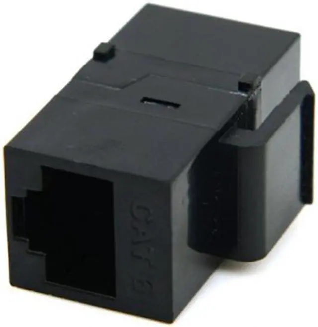 Alt view image 3 of 5 - Cablecc UTP CAT6 Keystone Coupler RJ45 Female to Female UTP CAT6 Keystone inline Coupler Black