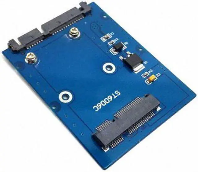Alt view image 4 of 6 - Cablecc  Slim Type Mini PCI-E mSATA SSD to 2.5" SATA 3.0 22pin HDD Adapter Hard Disk PCBA