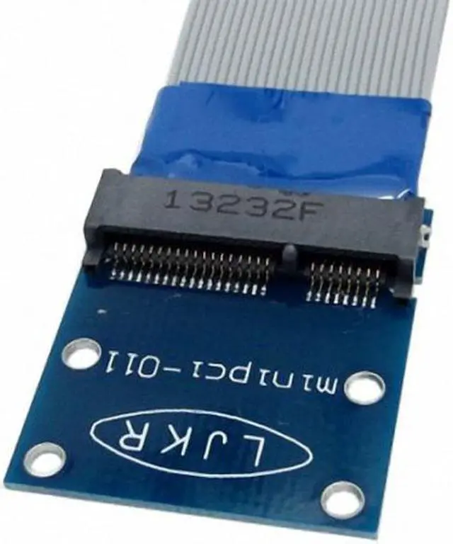 Alt view image 2 of 3 - Jimier Flexible Mini PCI Express PCI-e Mini Card Extender 52pin Male to Female Extension FFC Cable SA-147