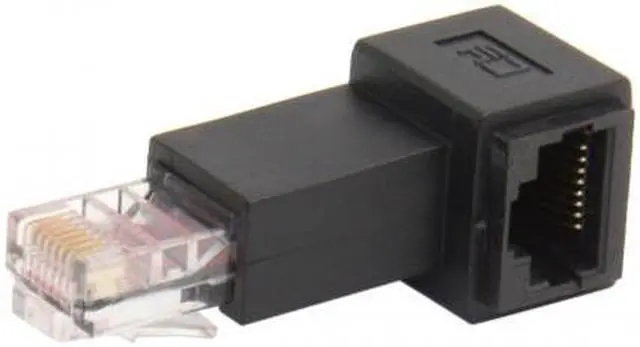 Alt view image 3 of 7 - CHENYANG  Left Angled 90 Degree 8P8C FTP STP UTP Cat 5e Male to Female Lan Ethernet Network Extension Adapter