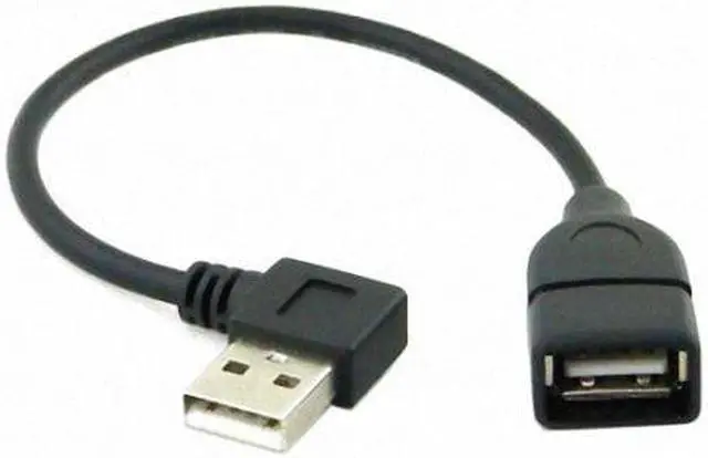 Alt view image 2 of 2 - Cablecc 90D right Angled USB 2.0 A Male - USB Female cable 20cm