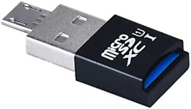 Alt view image 6 of 7 - CY Mini Size USB 3.0 to Micro SD SDXC TF Card Reader with Micro USB 5pin OTG Adapter for Tablet / Cell Phone GT-186/U3-286-BK