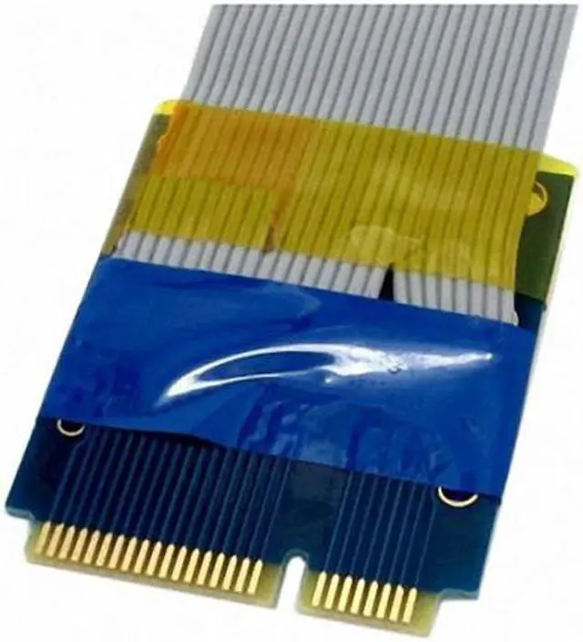 Alt view image 3 of 3 - Jimier Flexible Mini PCI Express PCI-e Mini Card Extender 52pin Male to Female Extension FFC Cable SA-147
