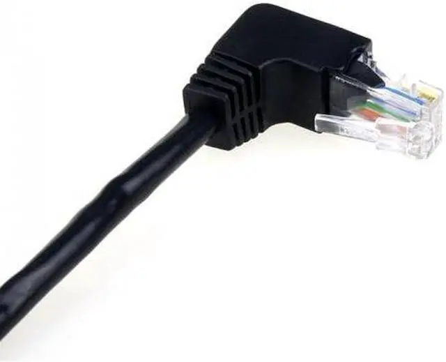 Alt view image 3 of 5 - CHENYANG  Down Angled 90 Degree 8P8C FTP STP UTP Cat 5e Male to Female Lan Ethernet Network Extension Cable 50cm