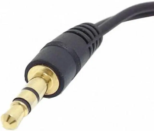 Alt view image 3 of 6 - Cablecc Black 3.5mm Stereo Male to Double 3.5mm Female Audio Headphone Y Splitter Cable with Volume Switch