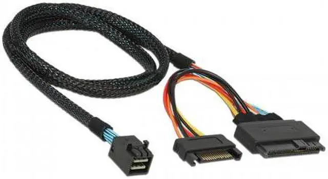 Alt view image 2 of 7 - CHENYANG  U.2 U2 SFF-8639 NVME PCIe SSD Cable for Mainboard Intel SSD 750 p3600 p3700 M.2 SFF-8643 Mini SAS HD
