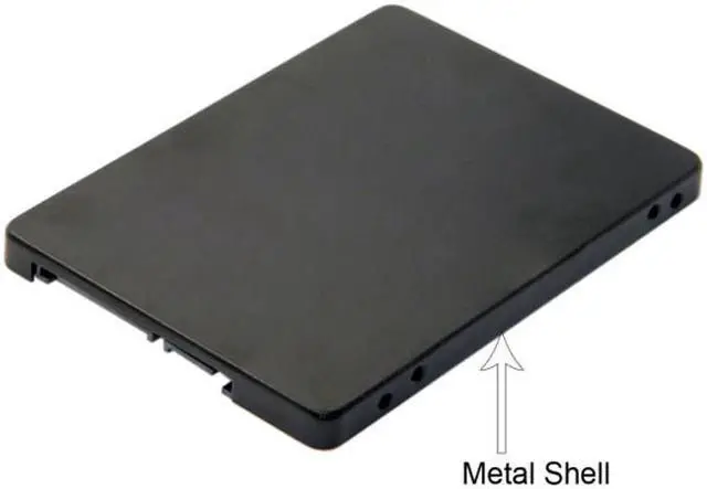 Alt view image 6 of 7 - Cablecc  B+M Key Socket 2 M.2 NGFF (SATA) SSD to 2.5 SATA Adapter Card Adapter with Black Metal Case